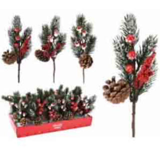 Afbeelding laden in galerijviewer, Kerst steker 22 cm 3 assorti design | 4 stuks