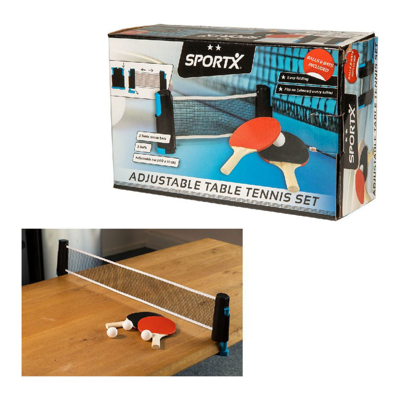 Load image into Gallery viewer, Sportx oprolbare tafeltennisnet met 2 batjes