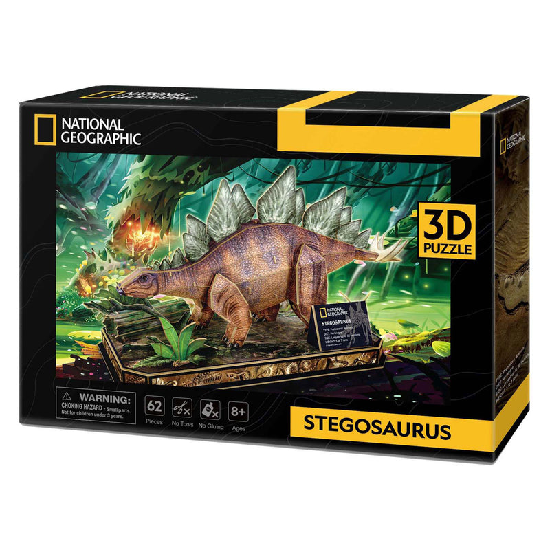 Load image into Gallery viewer, National geographic 3d puzzel stegosaurus