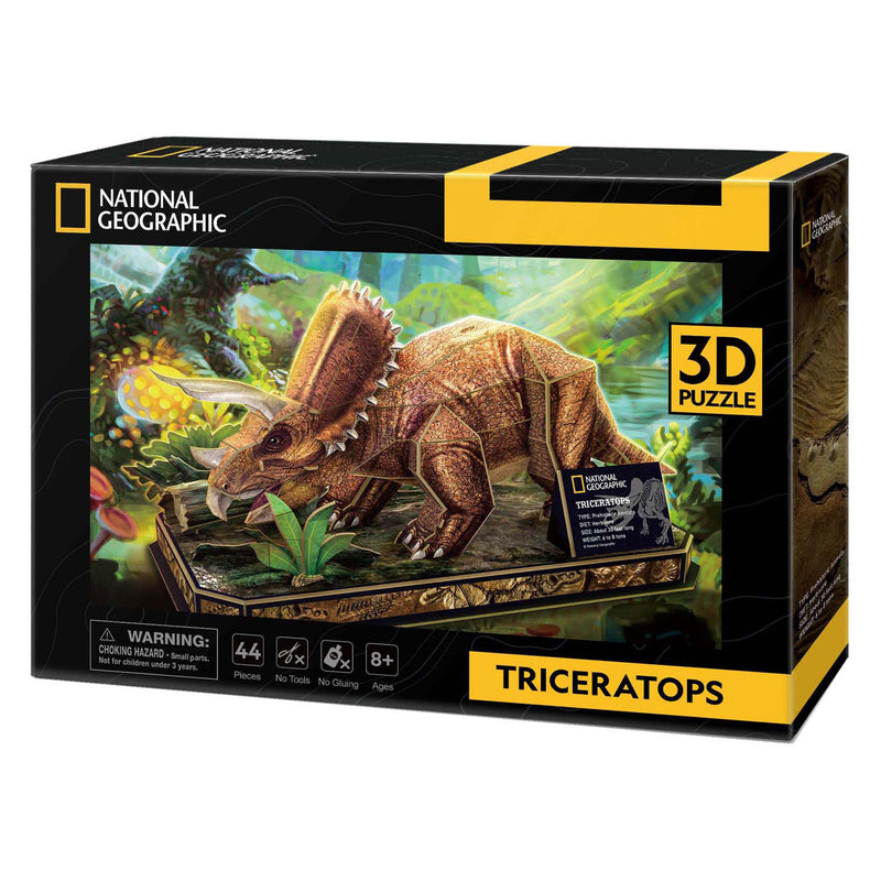 Load image into Gallery viewer, Cubic fun 3d-puzzel triceratops – houten bouwpakket