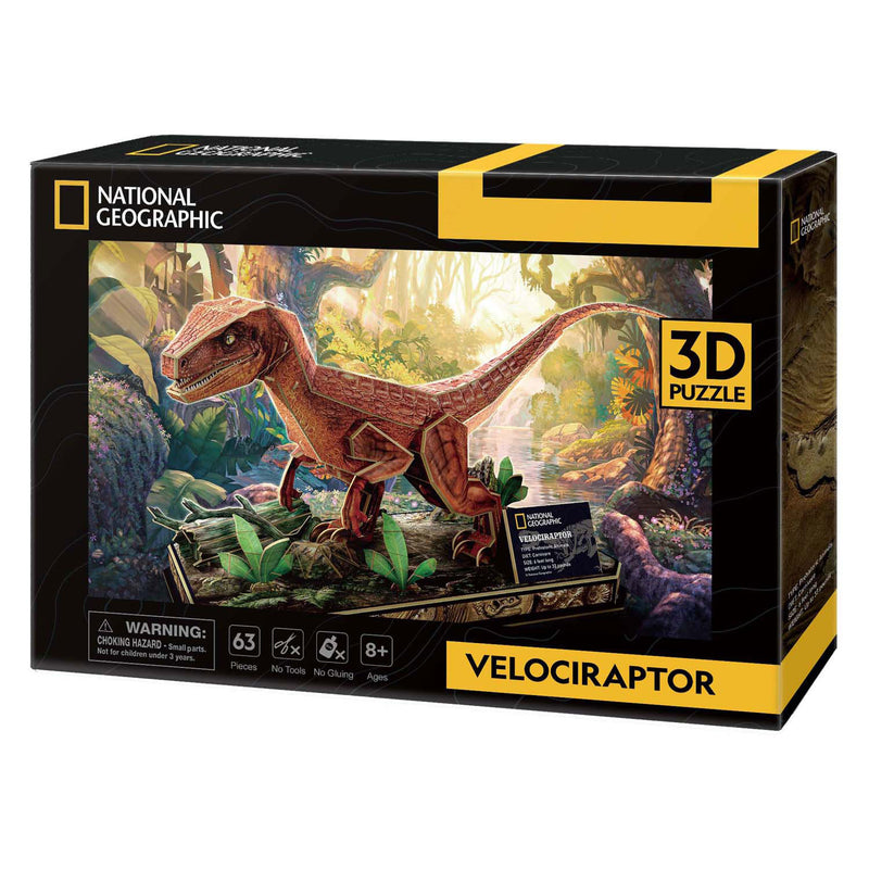 Load image into Gallery viewer, Cubic fun 3d puzzel national geographic velociraptor