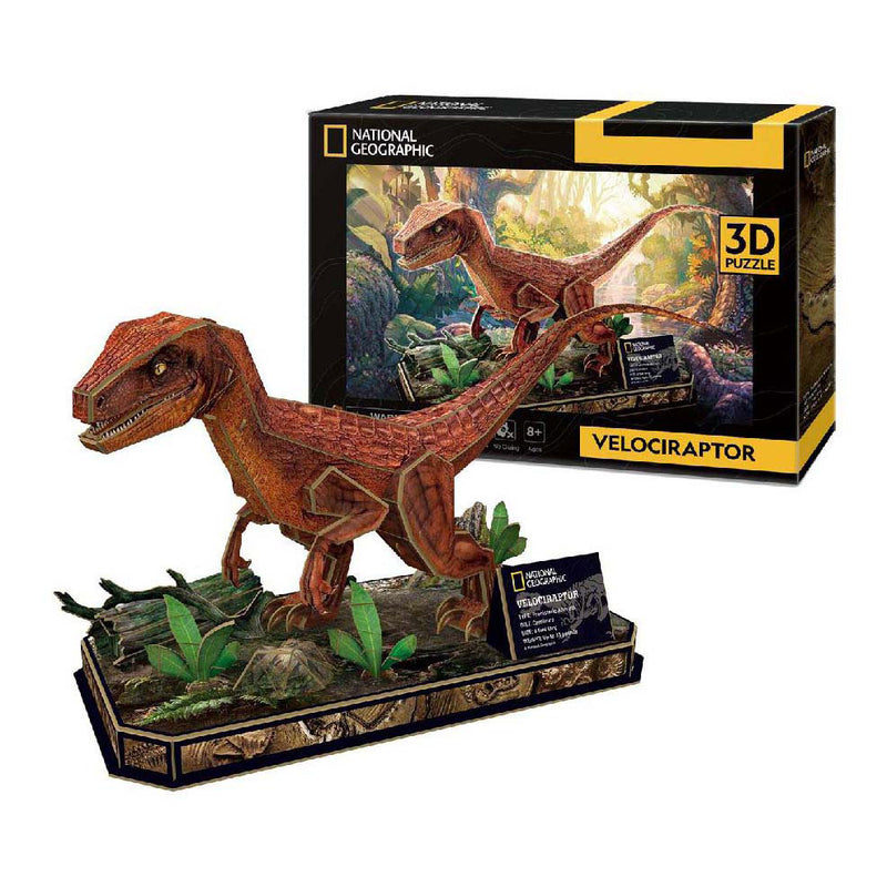 Load image into Gallery viewer, National geographic 3d puzzel velociraptor