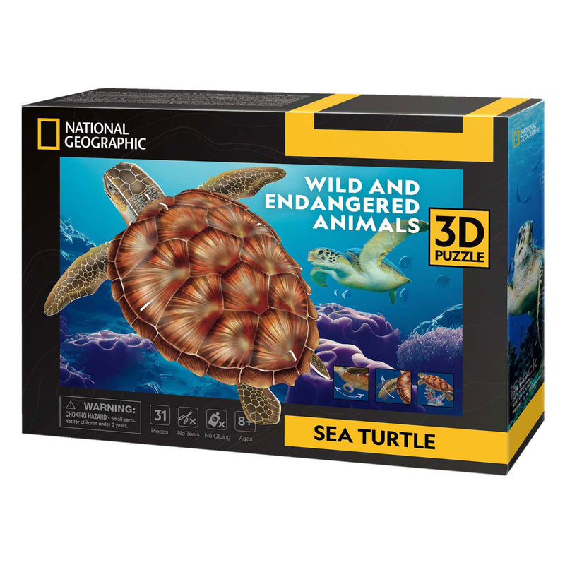 Load image into Gallery viewer, Cubic fun 3d puzzel national geographic zee schildpad
