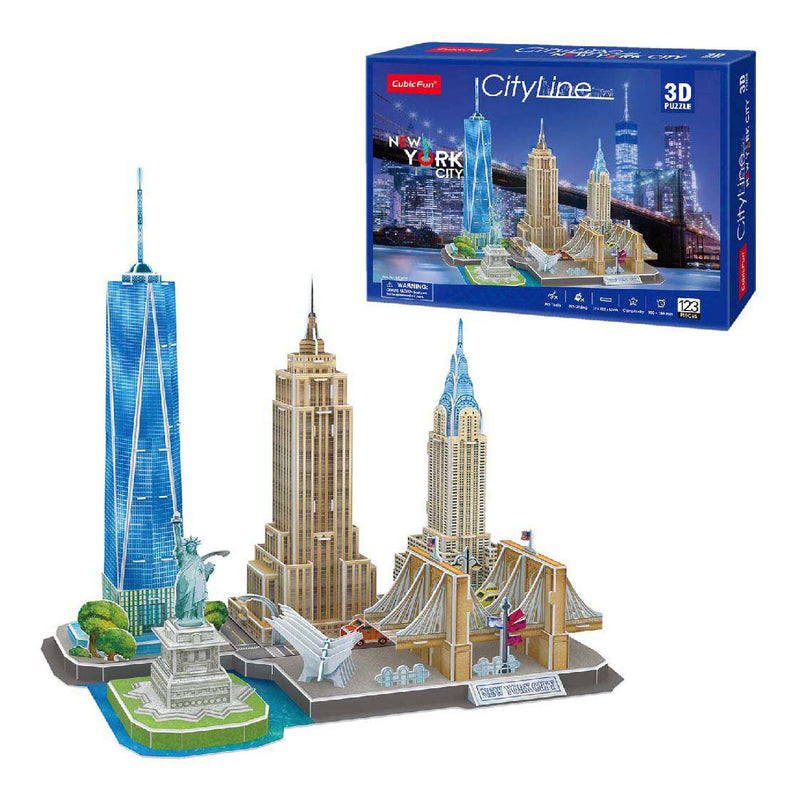 Load image into Gallery viewer, Cubic fun 3d-puzzel city line new york city - 123 stukjes - vanaf 8 jaar