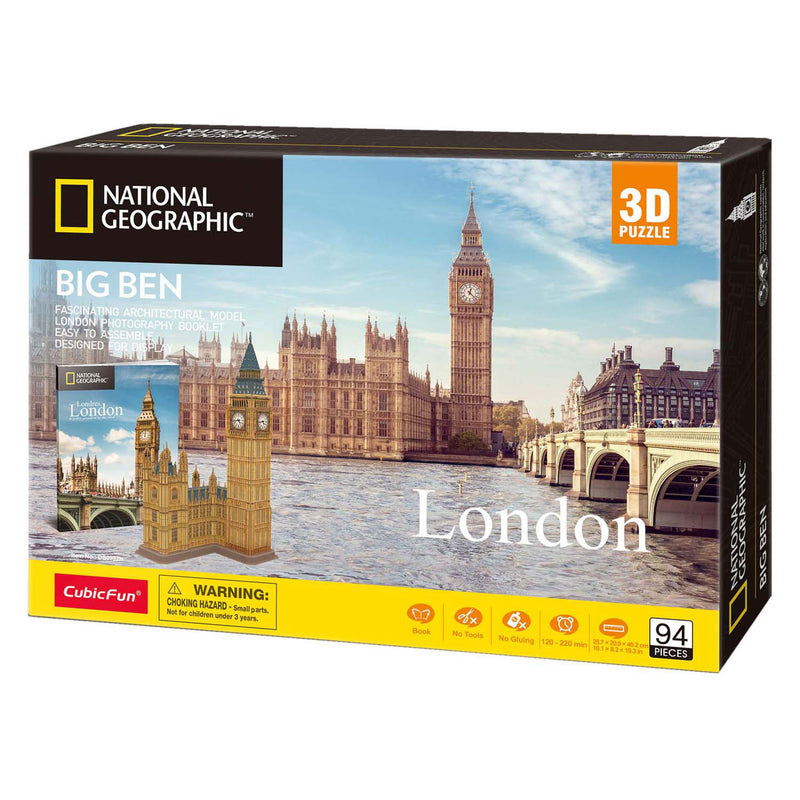 Load image into Gallery viewer, Cubic fun 3d puzzel national geographic big ben