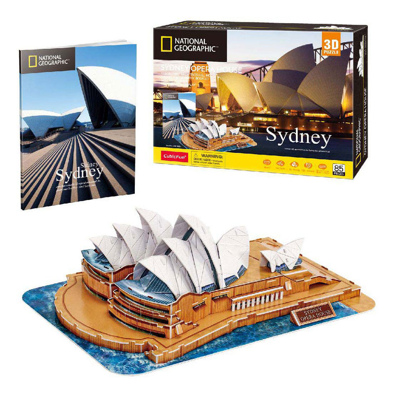 Load image into Gallery viewer, Cubic fun national geographic 3d puzzel sydney opera house - architectuur - 128 stukjes