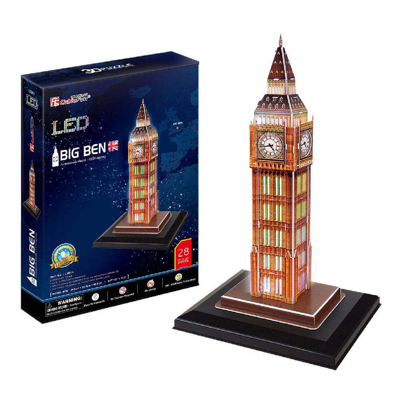 Load image into Gallery viewer, Cubic fun 3d puzzel big ben met led verlichting
