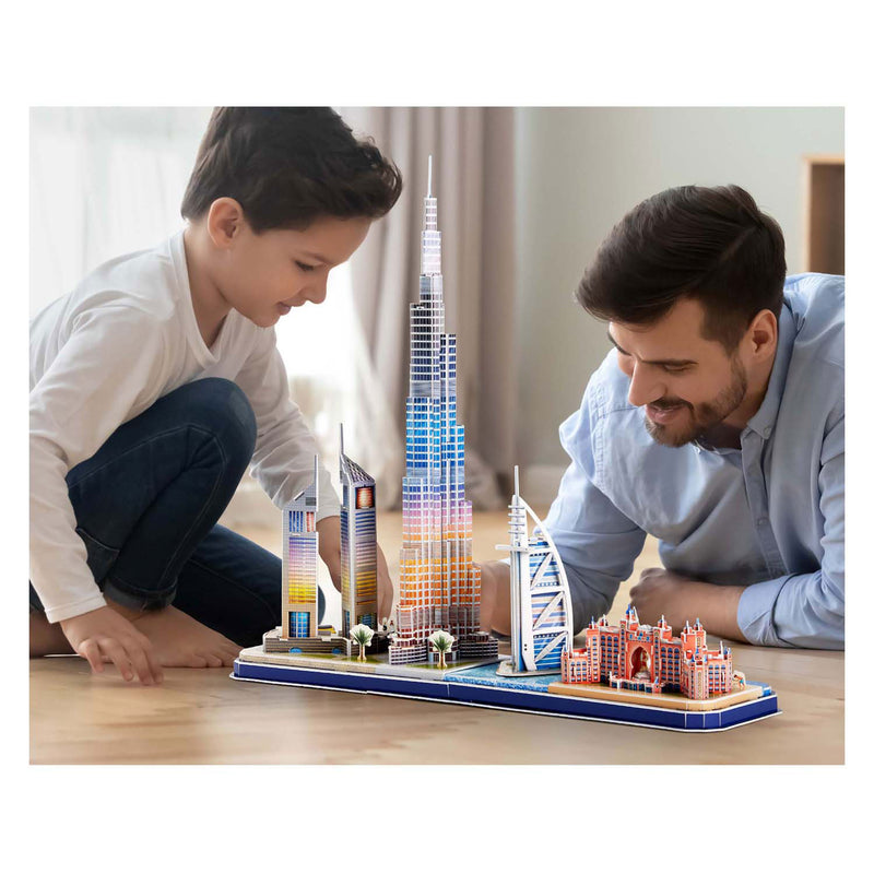 Load image into Gallery viewer, Cubic fun 3d puzzel city line dubai met led verlichting