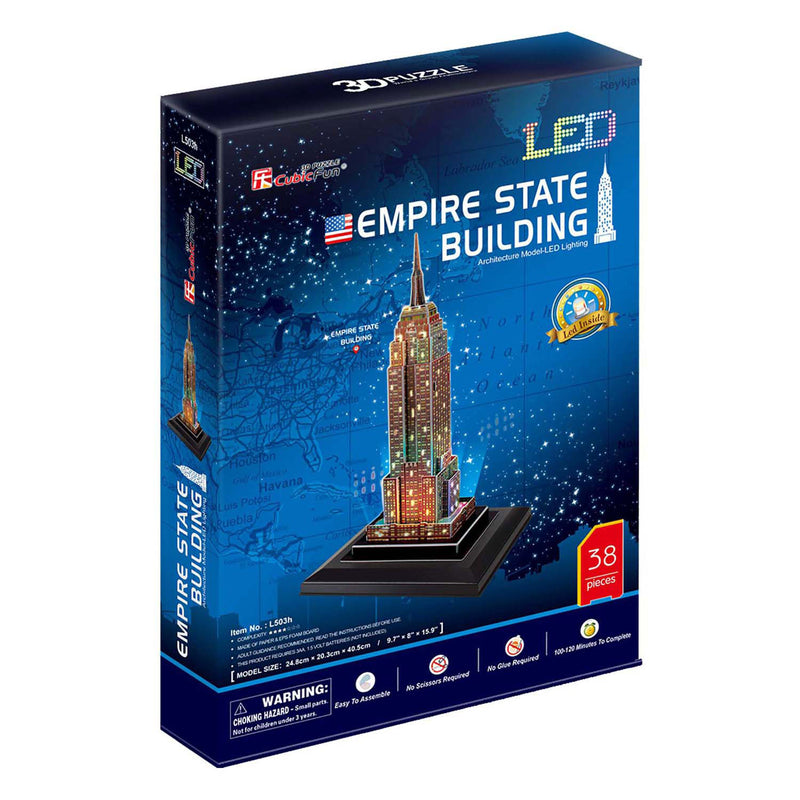 Load image into Gallery viewer, Cubic fun 3d puzzel empire state building met led verlichting