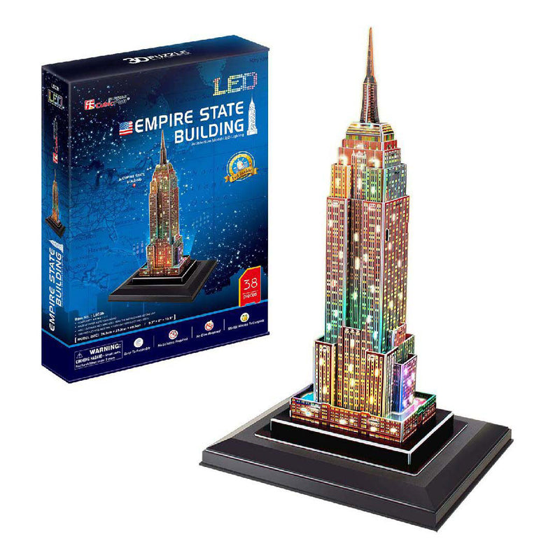 Load image into Gallery viewer, Cubic fun 3d puzzel empire state building met led verlichting