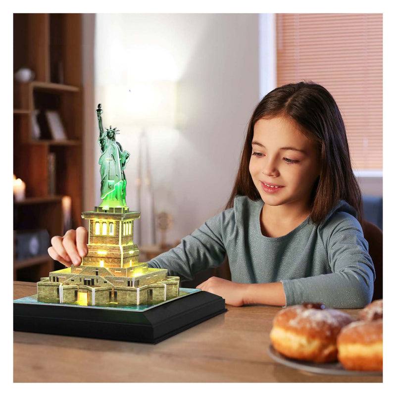 Load image into Gallery viewer, Cubic fun 3d puzzel vrijheidsbeeld met led verlichting