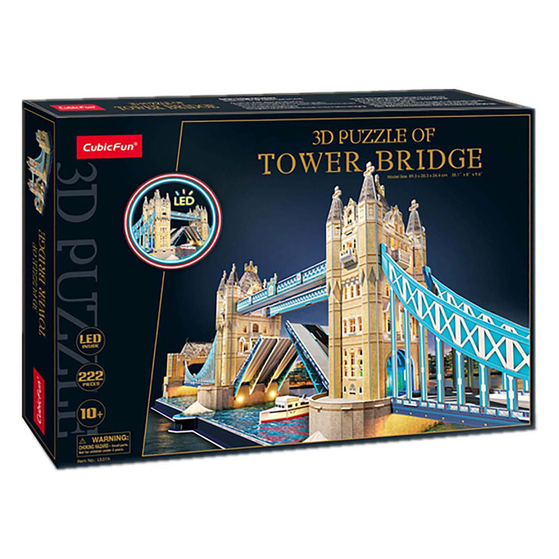 Load image into Gallery viewer, Cubic fun 3d-puzzel tower bridge - met led-verlichting - vanaf 10 jaar