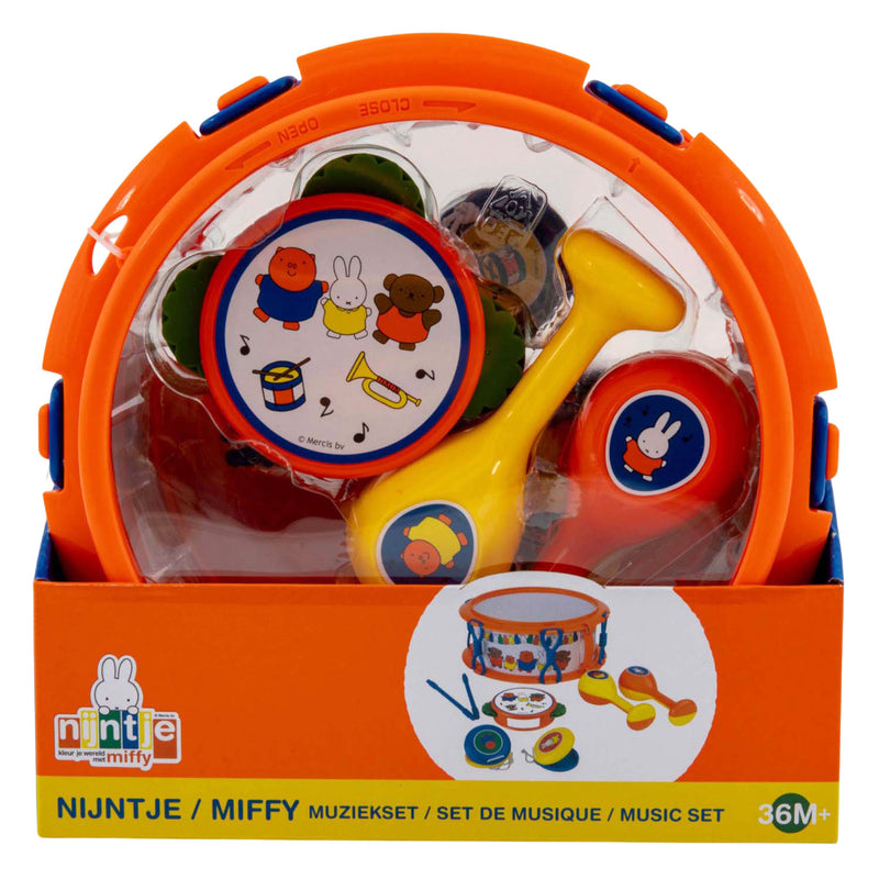 Load image into Gallery viewer, Rubo toys nijntje muziekset - tamboerijn - trommel - klappertjes - sambaballen - speelgoedinstrumenten
