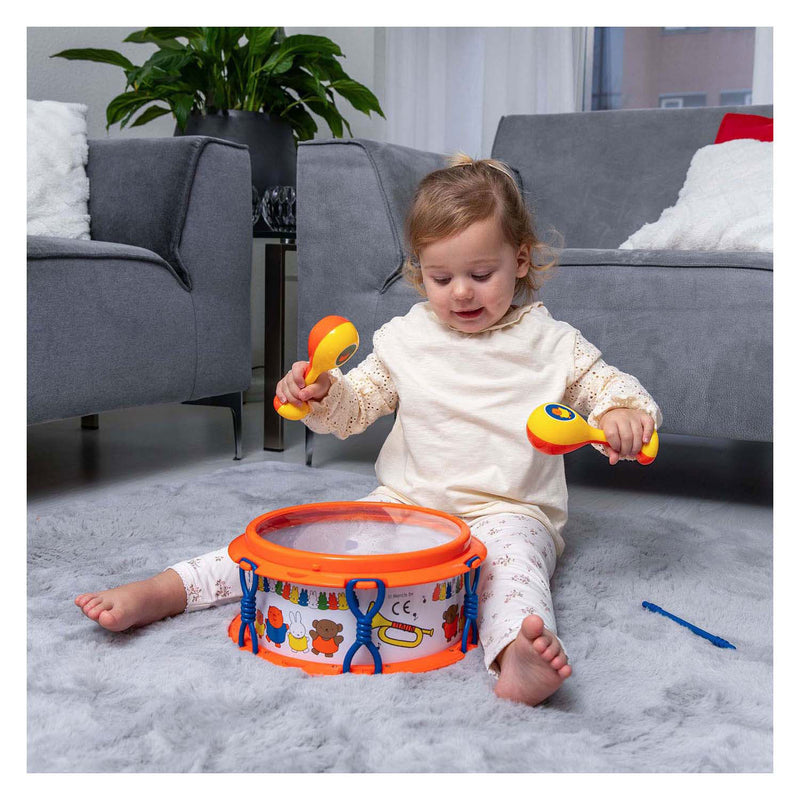 Load image into Gallery viewer, Rubo toys nijntje muziekset - tamboerijn - trommel - klappertjes - sambaballen - speelgoedinstrumenten