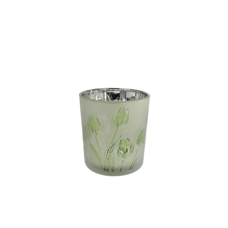 Afbeelding laden in galerijviewer, Theelichthouder tulip s ass kleur glas 7,5x7,5x8cm