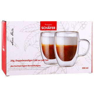 Load image into Gallery viewer, Schäfer mok dubbelwandig 350ml set van 2 met handgreep | 2 stuks