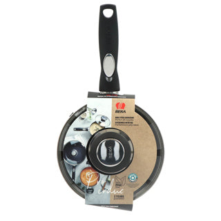 Load image into Gallery viewer, Beka pro induc r steelpan met keramische antiaanbaklaag en glazen deksel 16cm
