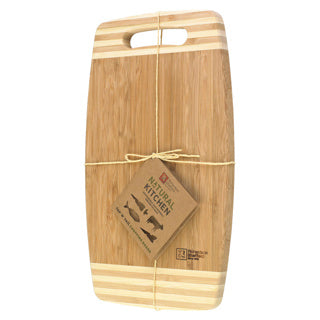 Load image into Gallery viewer, Bamboo snijplank top n tail 35x20x2 cm