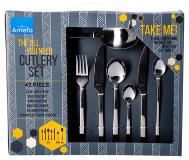 Load image into Gallery viewer, Amefa manille - 42 delige all you need bestekset - voor 6 personen - rvs