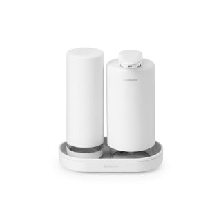 Load image into Gallery viewer, Brabantia sinkstyle zeepdispenser set - mineral fresh white