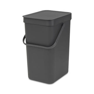 Load image into Gallery viewer, Brabantia sort go prullenbak - 12 liter - dark grey