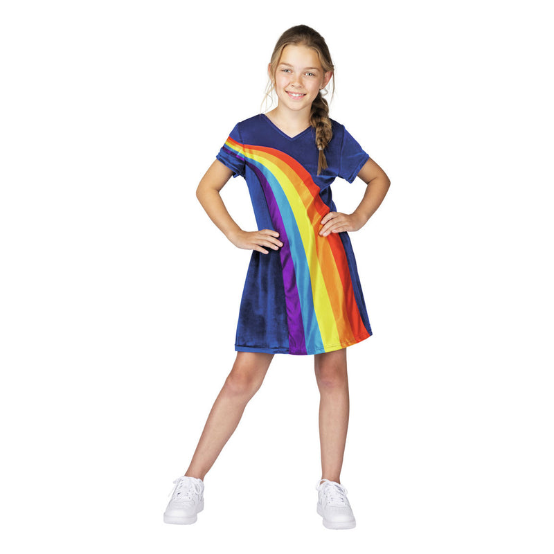 Load image into Gallery viewer, Studio 100 k3 verkleedjurk - regenboog blauw, 3-5 jaar
