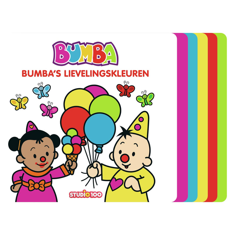 Afbeelding laden in galerijviewer, Studio 100 bumba kartonboek met trapjes - bumba's lievelingskleuren
