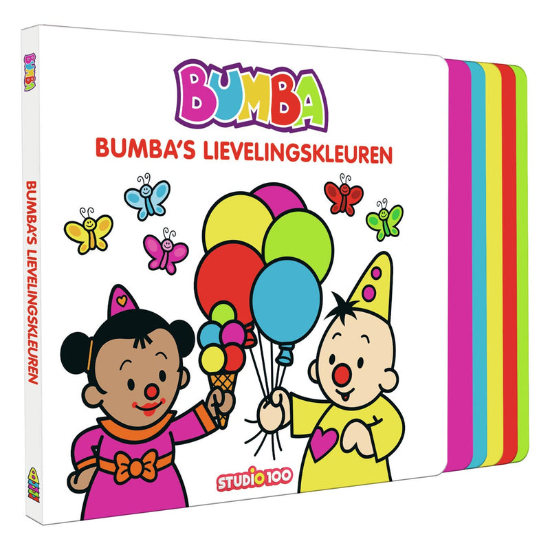 Afbeelding laden in galerijviewer, Studio 100 bumba kartonboek met trapjes - bumba's lievelingskleuren