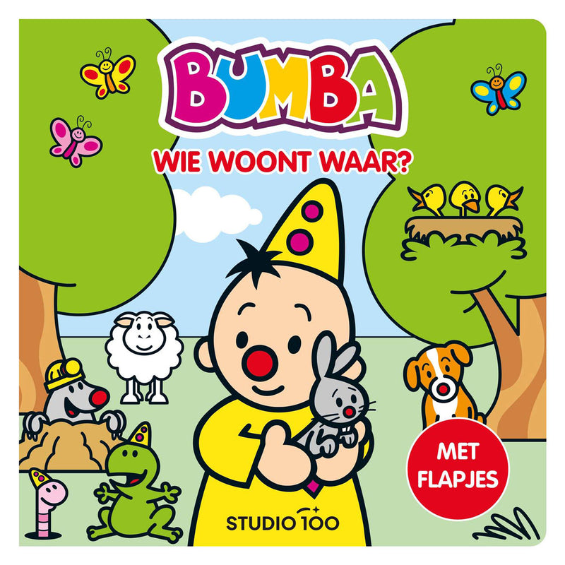 Afbeelding laden in galerijviewer, Studio 100 bumba kartonboek met flapjes - wie woont waar?