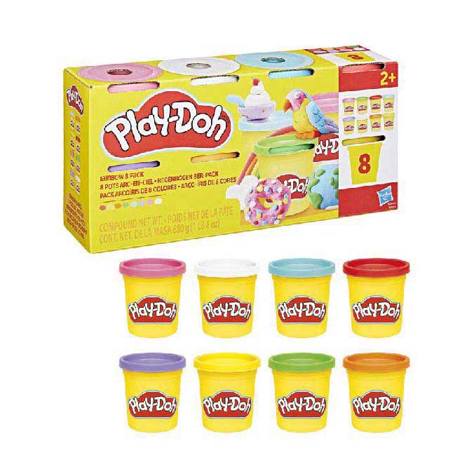Load image into Gallery viewer, Play-doh regenboog - 8 kleipotjes