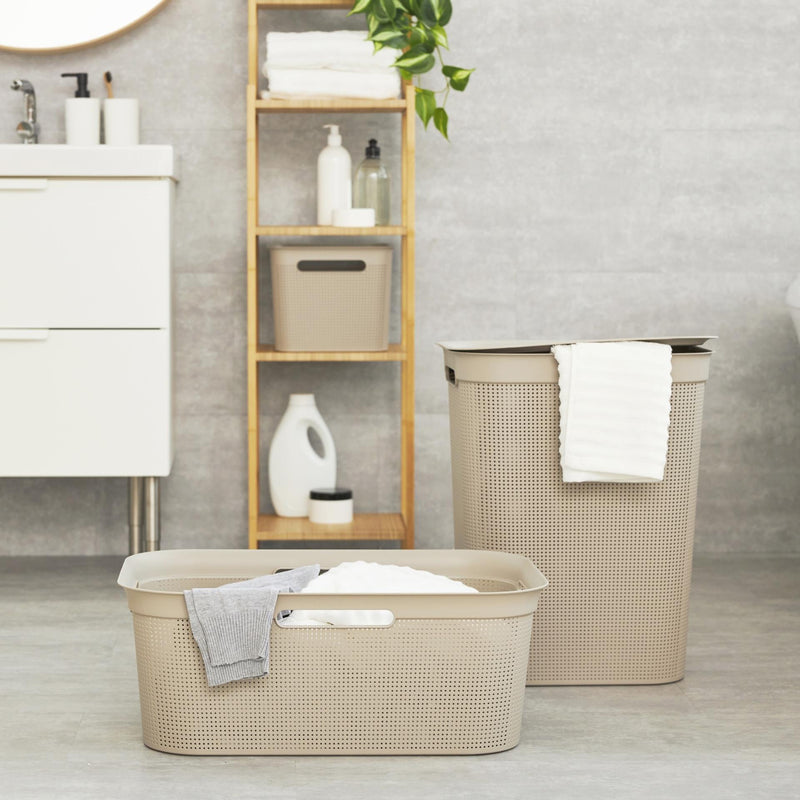 Load image into Gallery viewer, Rotho brisen wasverzamelaar 50l cappuccino