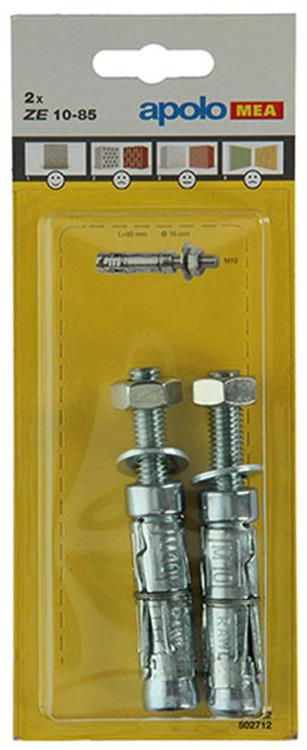 Load image into Gallery viewer, Celo 1003155 - 2 expansieankers ze 16mm + draadstang 10x85mm 502712 | 5 stuks