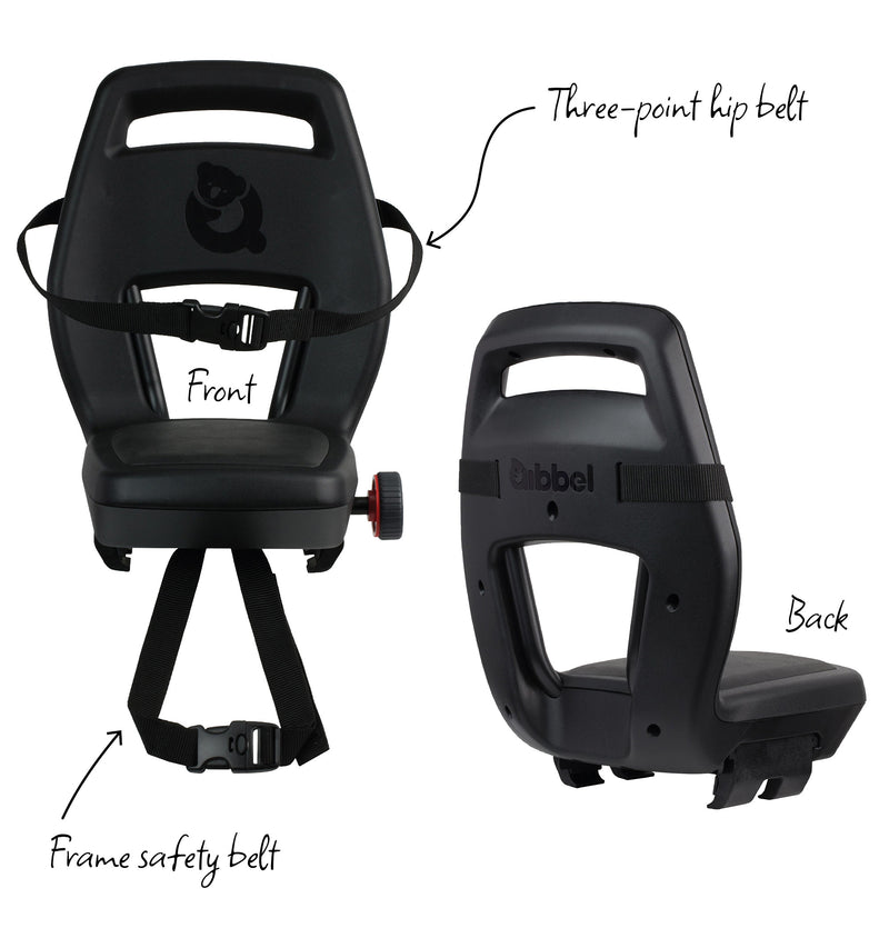 Load image into Gallery viewer, Qibbel achterzitje junior zwart zonder voetsteunen q380