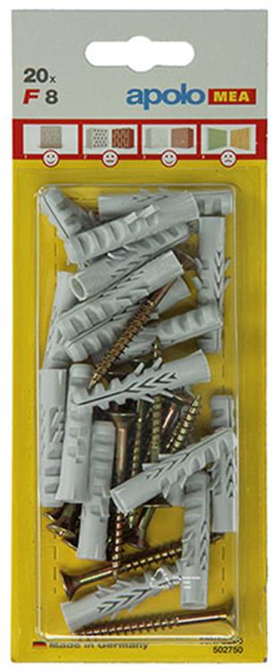 Load image into Gallery viewer, Celo 1015377 - 20 nylon pluggen f + sps 8 mm + schroeven 502750 | 5 stuks