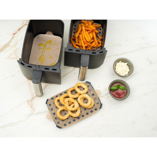 Load image into Gallery viewer, Nostik airfryer bakvellen 2 stuks vierkant pfas vrij 24x24cm | 12 stuks