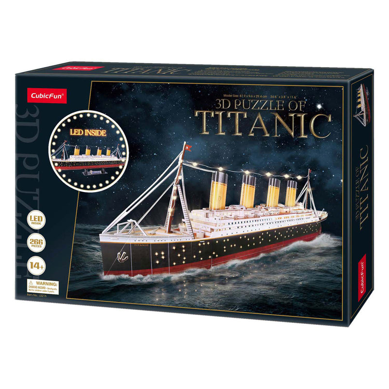 Load image into Gallery viewer, Cubic fun 3d puzzel titanic met led verlichting - 266st.