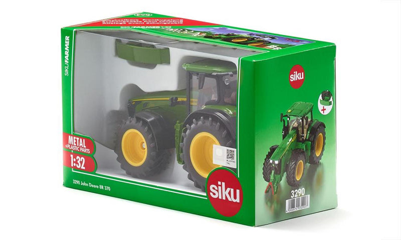Load image into Gallery viewer, Siku 3290, john deere 8r 370, 1:32, metaal kunststof, groen, incl. contragewicht, motorkap kan open