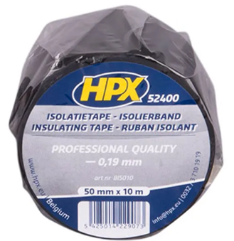 Load image into Gallery viewer, Hpx pvc isolatietape 50 mm x 10 meter - zwart