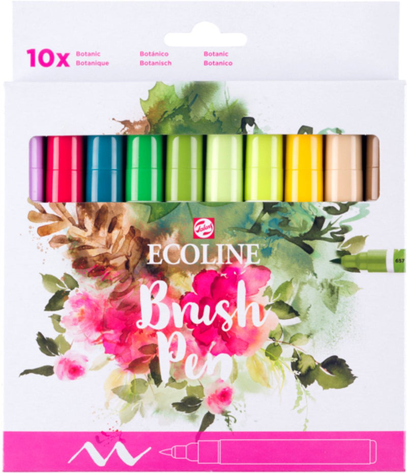 Load image into Gallery viewer, Ecoline brush pen set botanisch, 10 kleuren