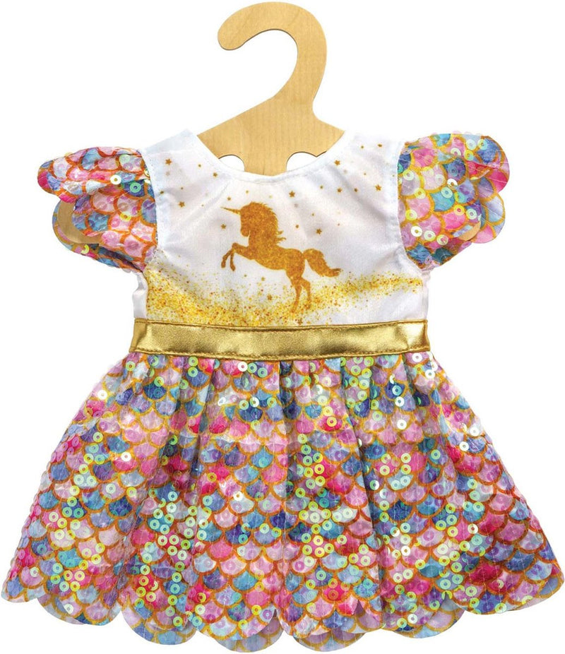 Load image into Gallery viewer, Heless pu-glitzerkleid einhorn goldy,gr.35-45cm
