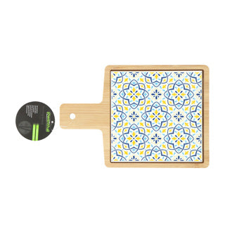 Load image into Gallery viewer, Serveerplank bamboo keramiek | 4 stuks