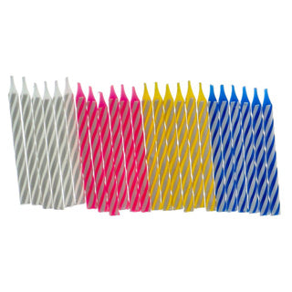 Load image into Gallery viewer, Metaltex taartkaarsen 24 stuks en 12 houders | 6 stuks