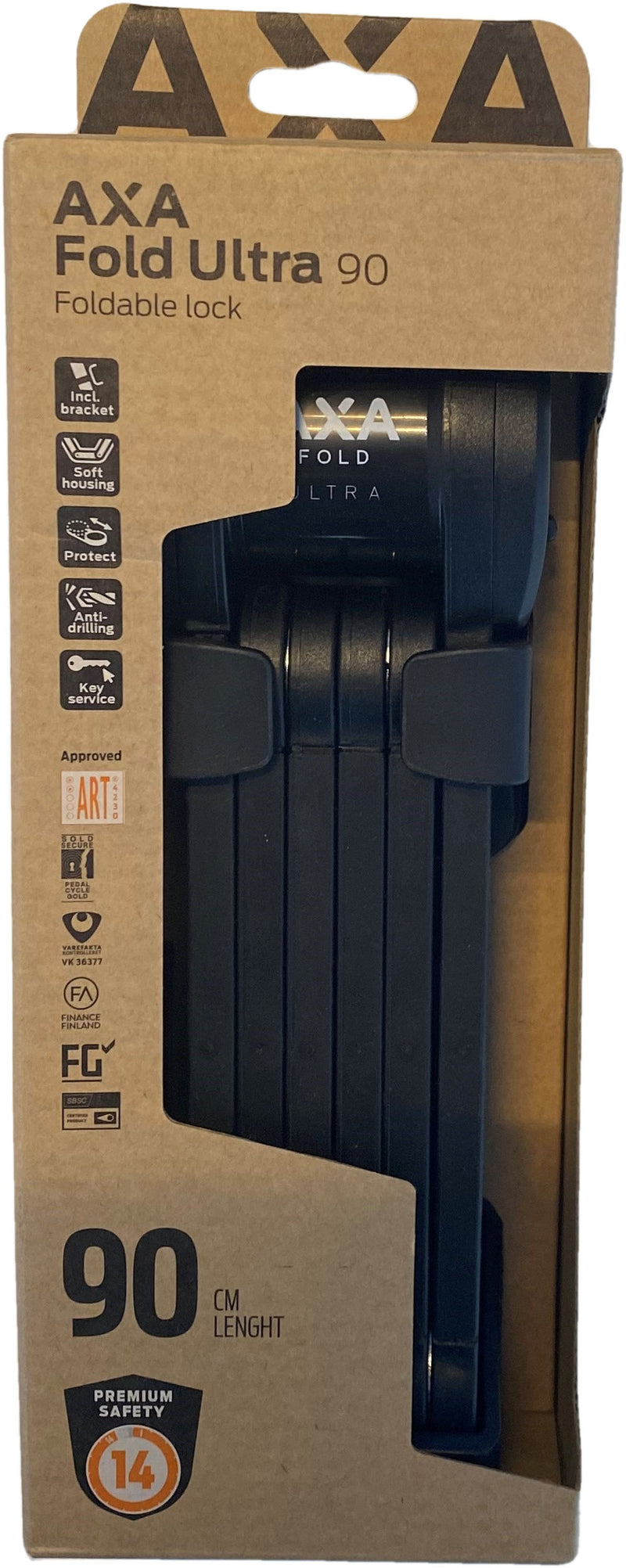 Load image into Gallery viewer, Axa vouwslot fold ultra 90 - zwart - art 2