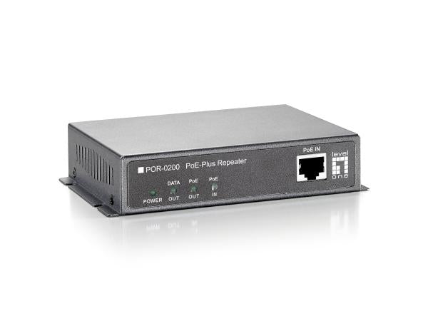 Load image into Gallery viewer, Levelone por-0200 fast ethernet network repeater, 2x fe, poe-plus 802.3at, 200m