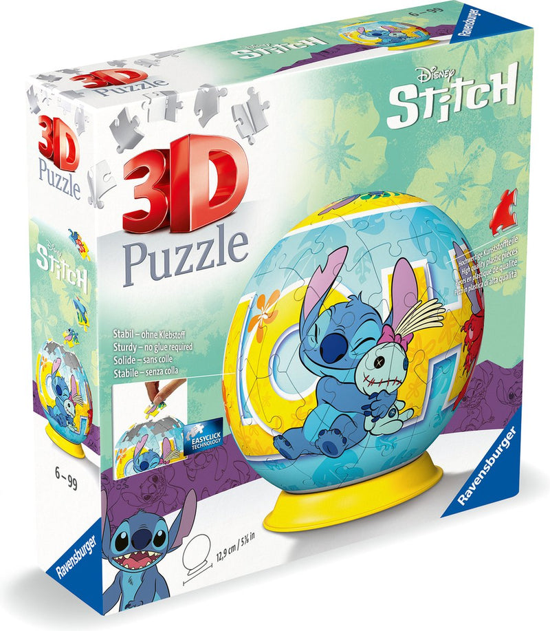 Load image into Gallery viewer, Ravensburger 3d puzzelbal stitch en pop, 54st.