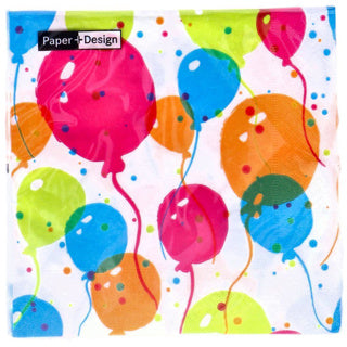 Load image into Gallery viewer, Servetten splash balloons 33x33 cm | 4 stuks