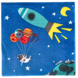 Load image into Gallery viewer, Servetten space 33x33 cm | 4 stuks