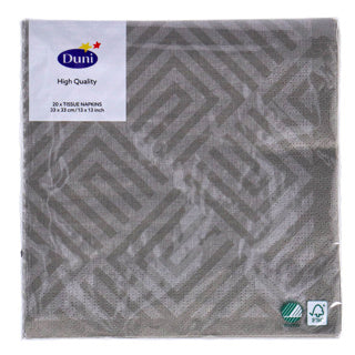 Afbeelding laden in galerijviewer, Duni servetten mosaic granite grey 33x33 cm | 12 stuks