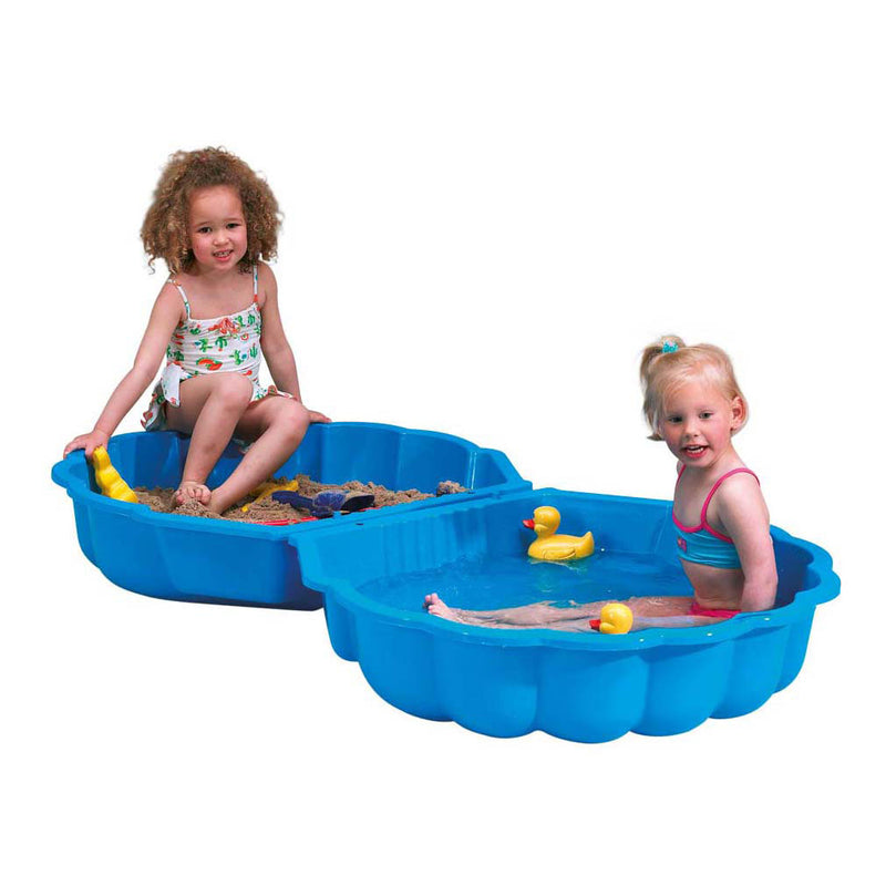 Load image into Gallery viewer, Paradiso toys Zandbak met deksel Schelp 87 x 78 x 18 cm blauw