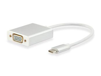 Load image into Gallery viewer, Equip 133451 usb type c male to hd15 vga female adapter, 15cm